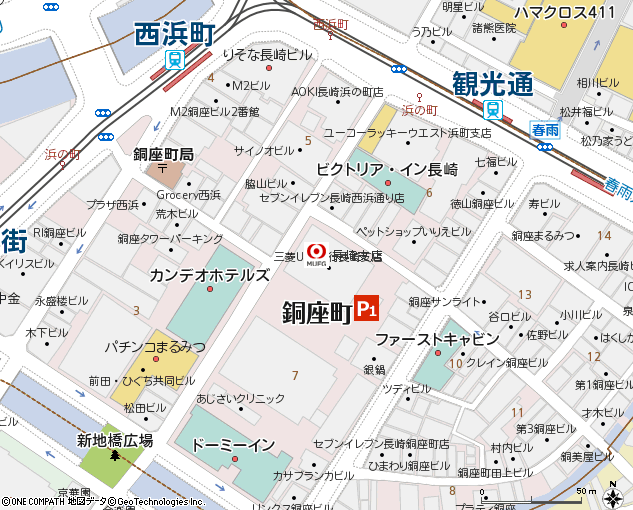 長崎支店付近の地図